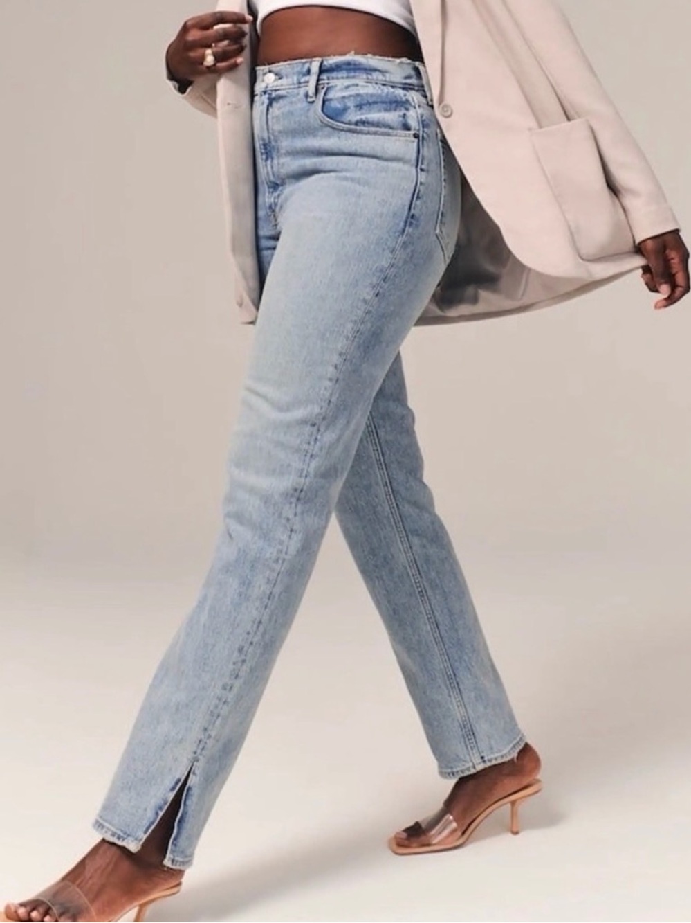 Abercrombie & Fitch The 90’s Straight Ultra High Rise Jean 25S Curve Love
